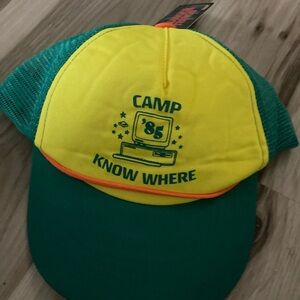 CAMP KNOW WHERE '85 trucker cap STRANGER THINGS mesh SNAP BACK adjustable NEW